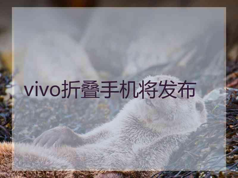 vivo折叠手机将发布