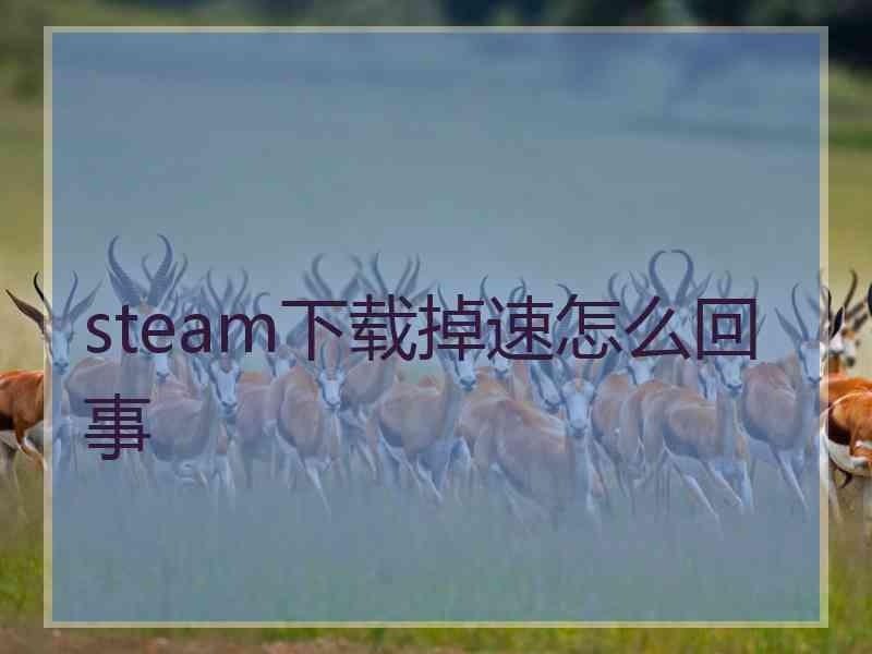 steam下载掉速怎么回事