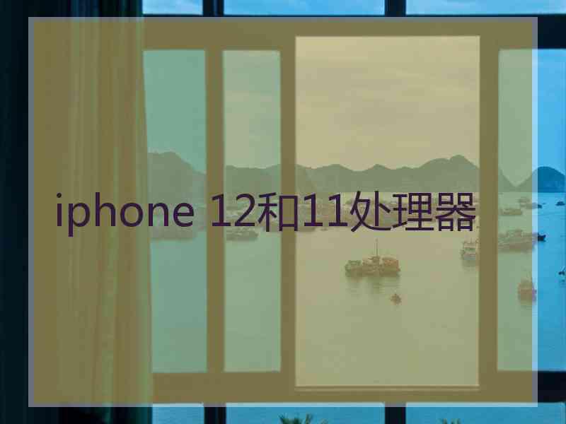 iphone 12和11处理器