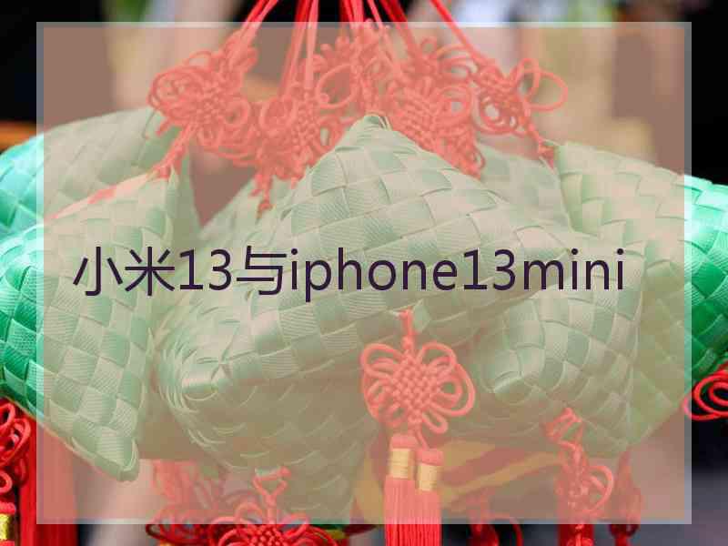 小米13与iphone13mini