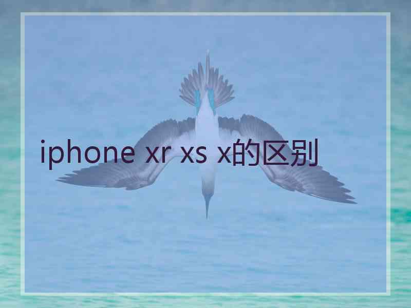 iphone xr xs x的区别