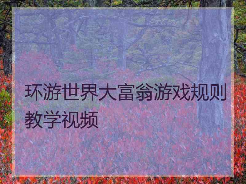 环游世界大富翁游戏规则教学视频