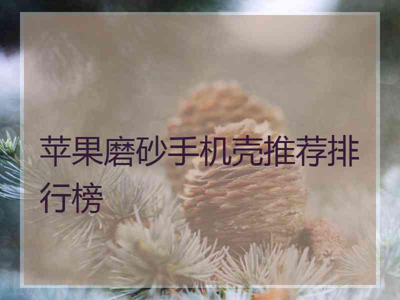 苹果磨砂手机壳推荐排行榜