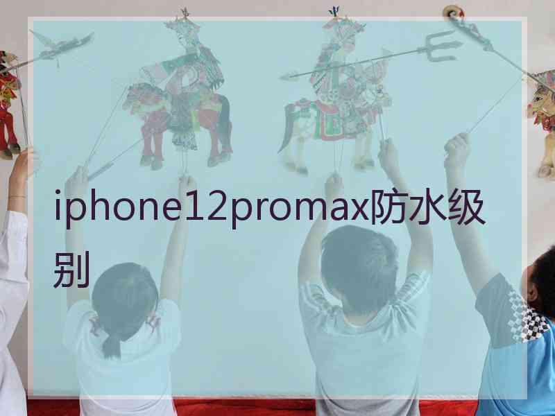 iphone12promax防水级别