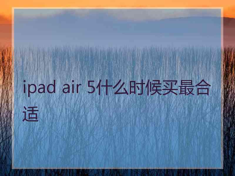 ipad air 5什么时候买最合适