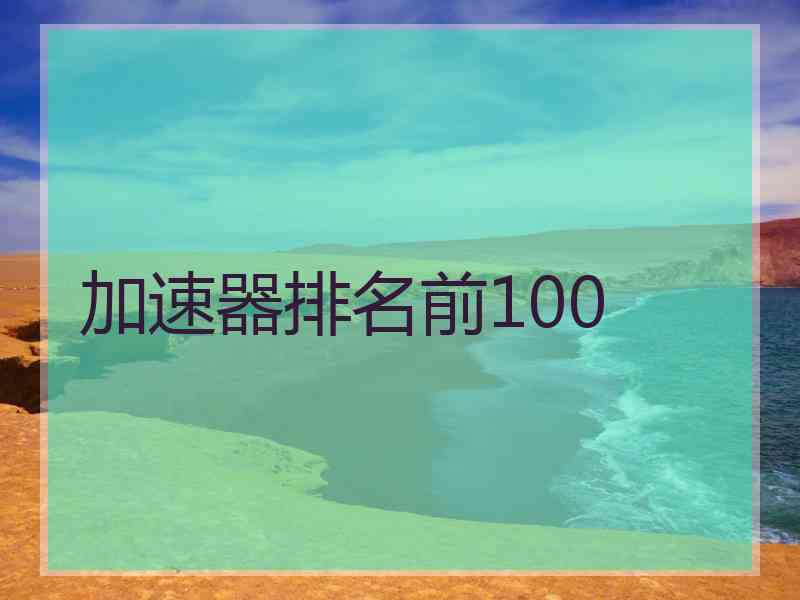 加速器排名前100