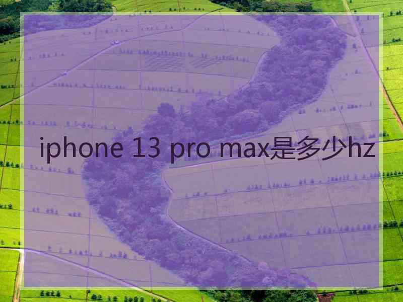 iphone 13 pro max是多少hz