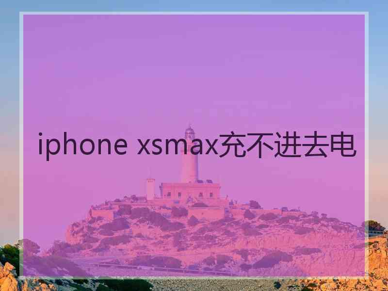 iphone xsmax充不进去电