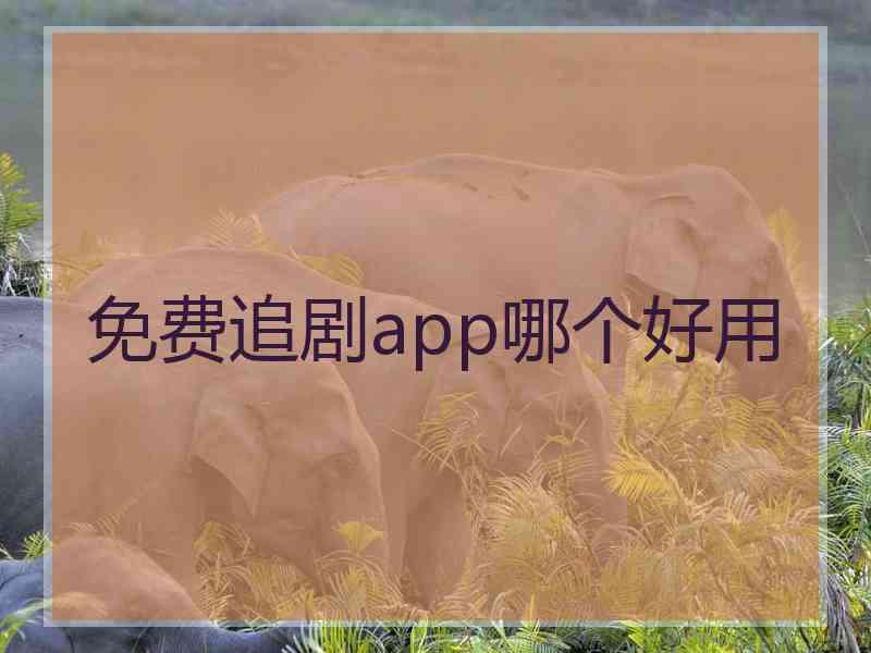 免费追剧app哪个好用