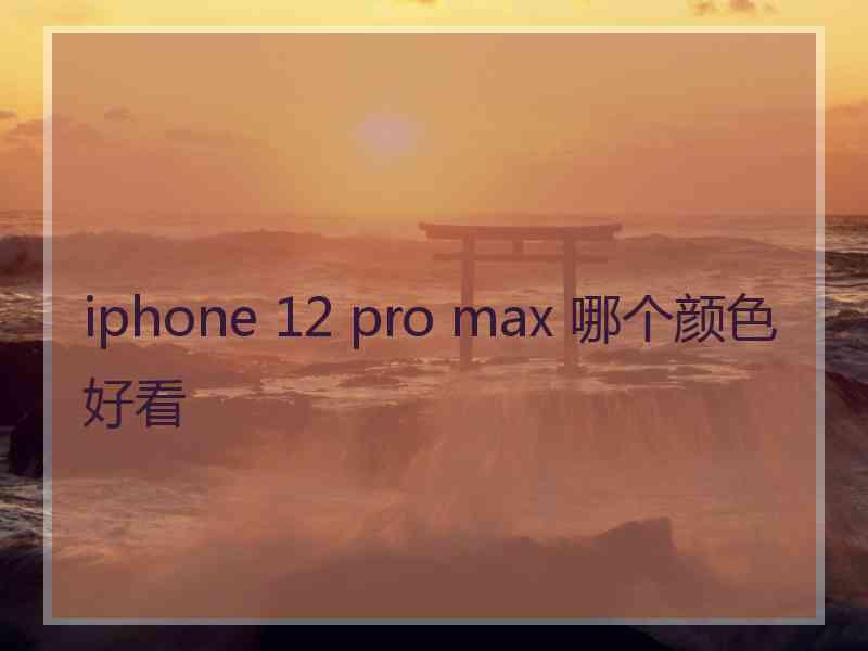 iphone 12 pro max 哪个颜色好看