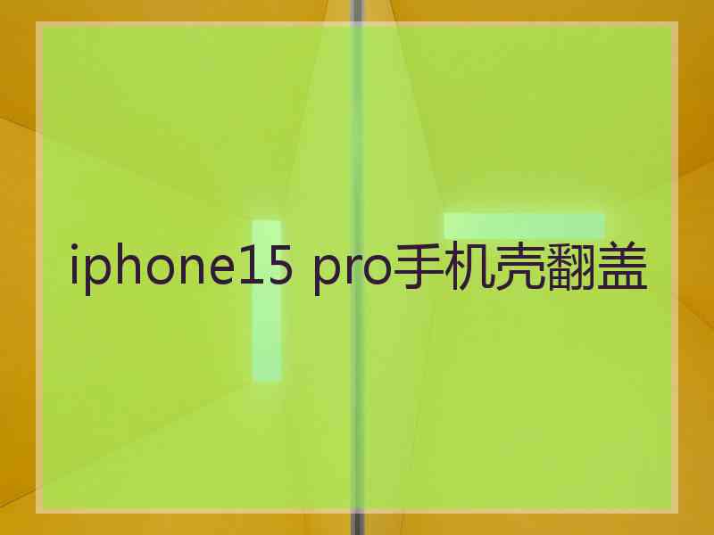 iphone15 pro手机壳翻盖