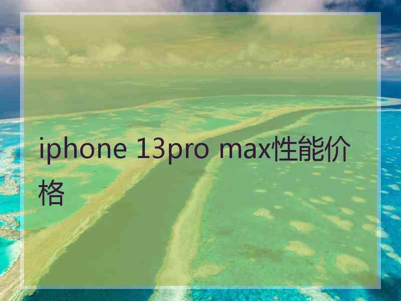 iphone 13pro max性能价格