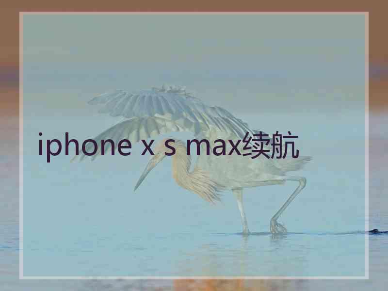 iphone x s max续航