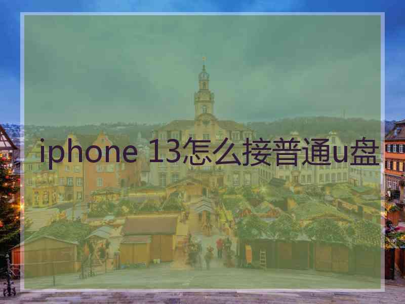 iphone 13怎么接普通u盘