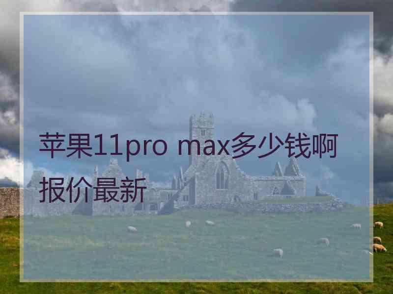 苹果11pro max多少钱啊报价最新