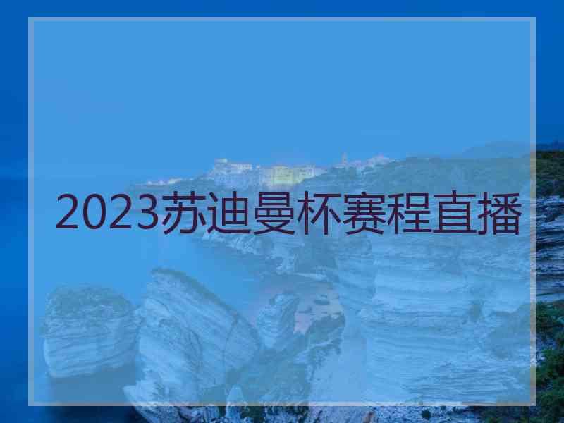 2023苏迪曼杯赛程直播