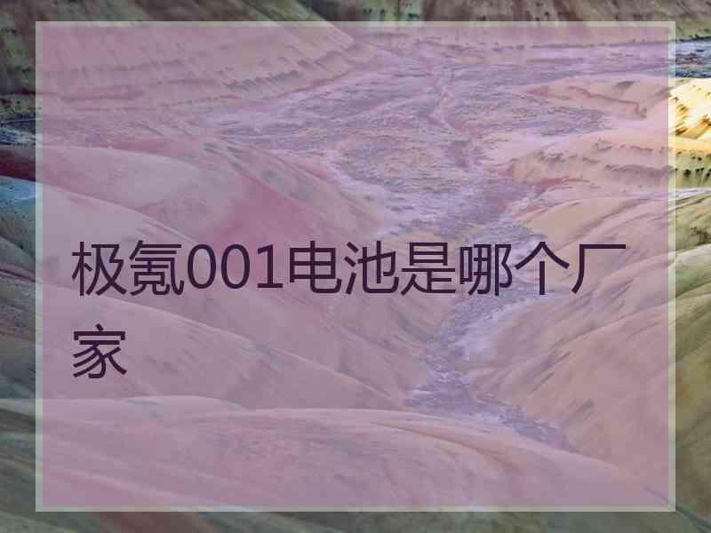 极氪001电池是哪个厂家