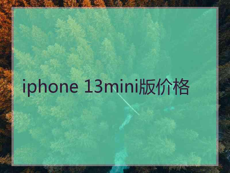 iphone 13mini版价格