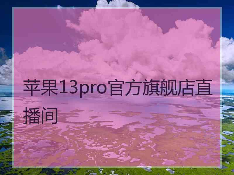 苹果13pro官方旗舰店直播间