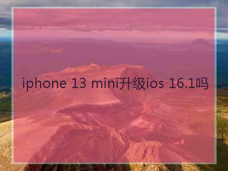 iphone 13 mini升级ios 16.1吗