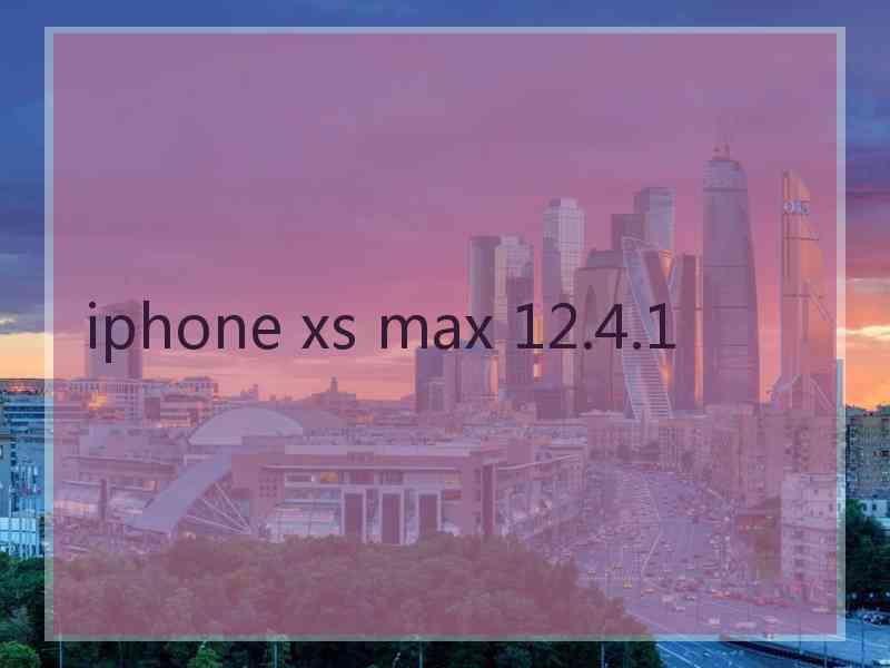 iphone xs max 12.4.1