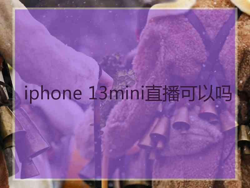 iphone 13mini直播可以吗