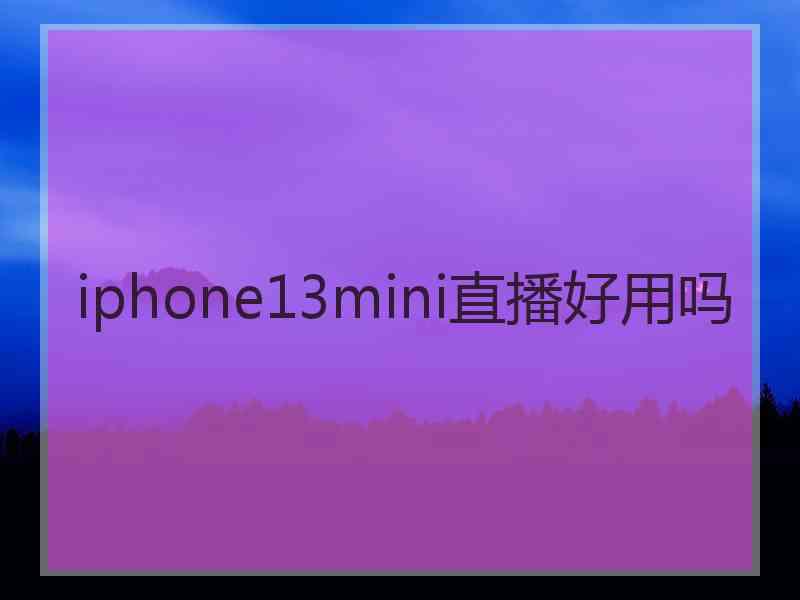 iphone13mini直播好用吗