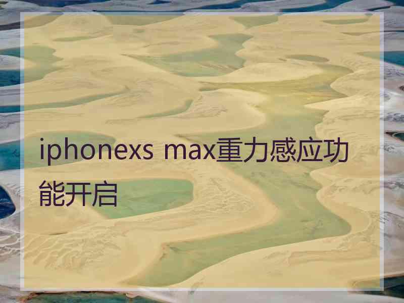 iphonexs max重力感应功能开启