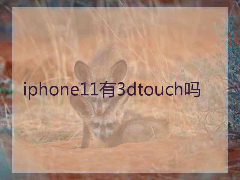 iphone11有3dtouch吗