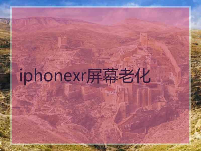 iphonexr屏幕老化