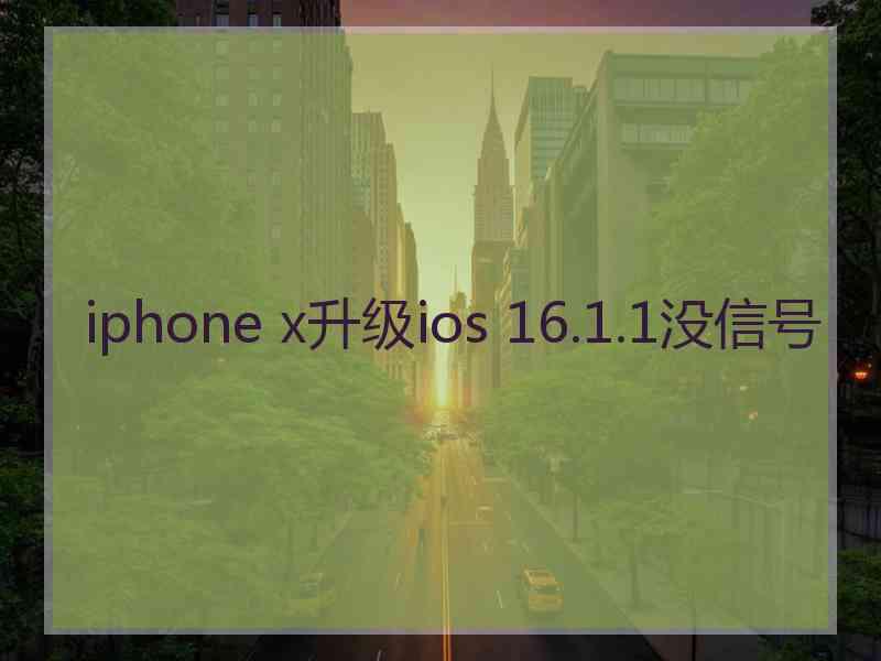 iphone x升级ios 16.1.1没信号