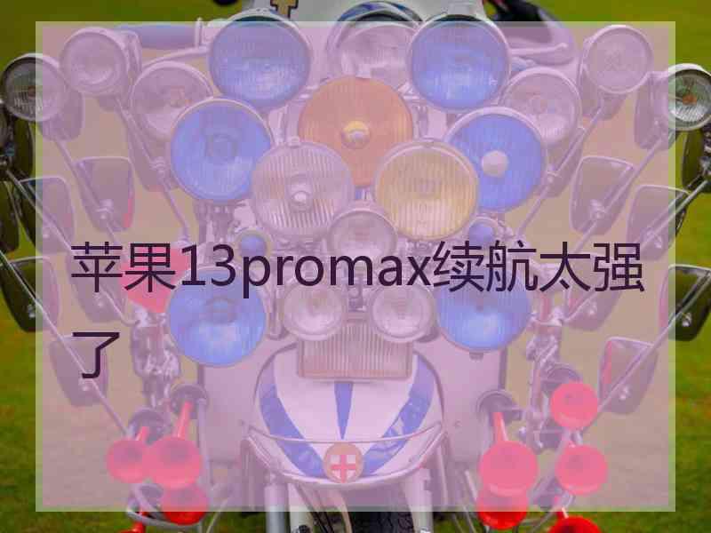 苹果13promax续航太强了