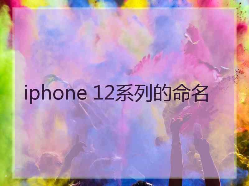 iphone 12系列的命名