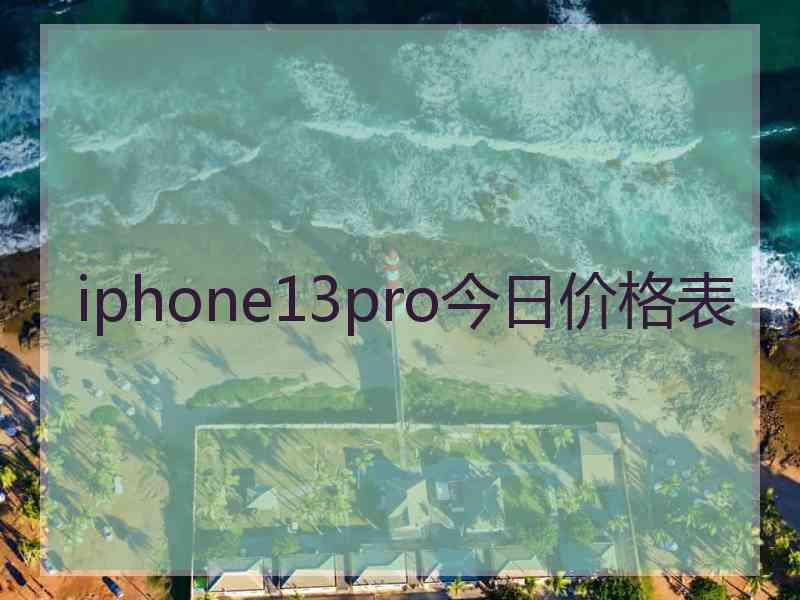 iphone13pro今日价格表