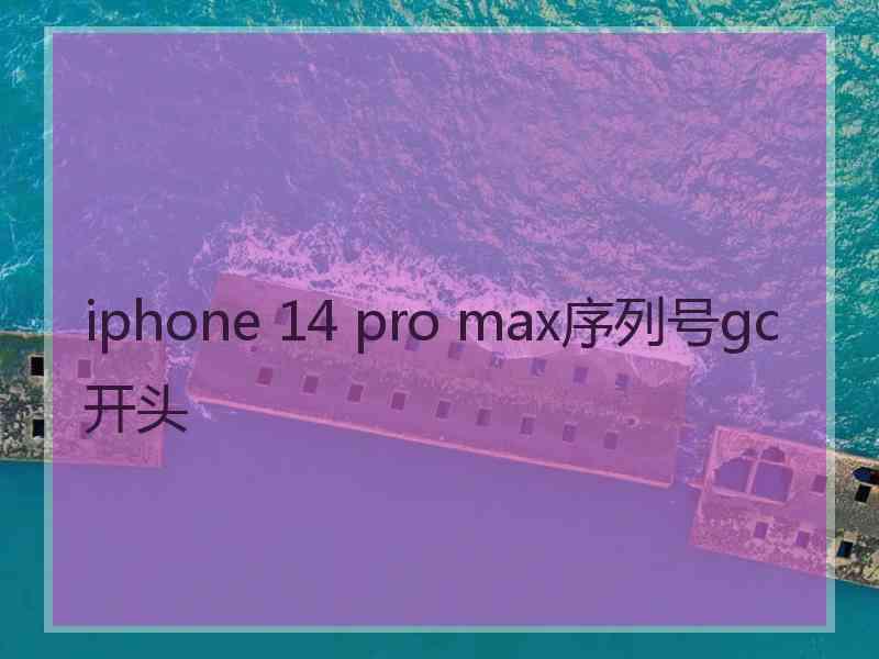 iphone 14 pro max序列号gc开头