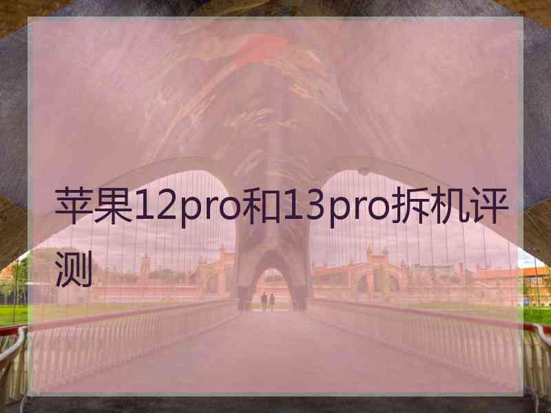 苹果12pro和13pro拆机评测