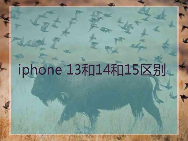 iphone 13和14和15区别