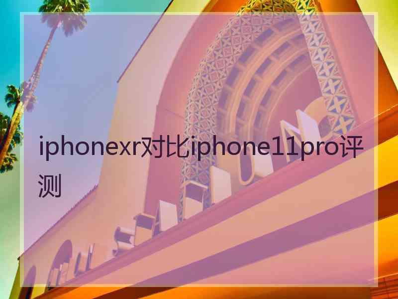 iphonexr对比iphone11pro评测