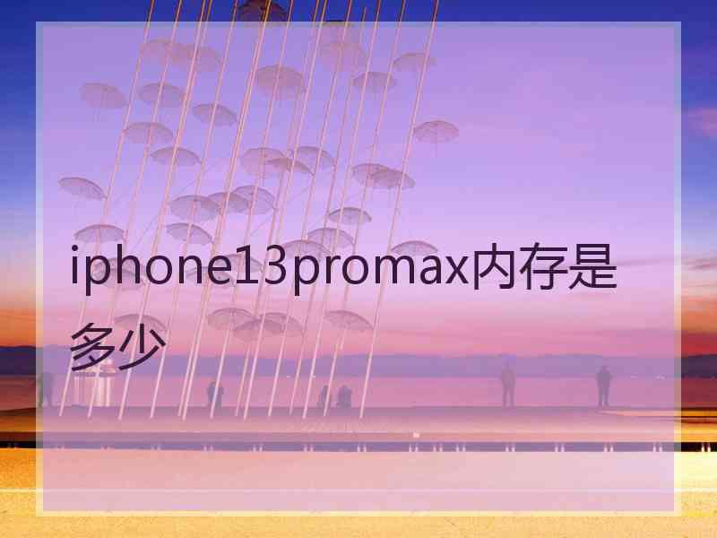 iphone13promax内存是多少