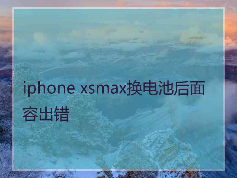 iphone xsmax换电池后面容出错