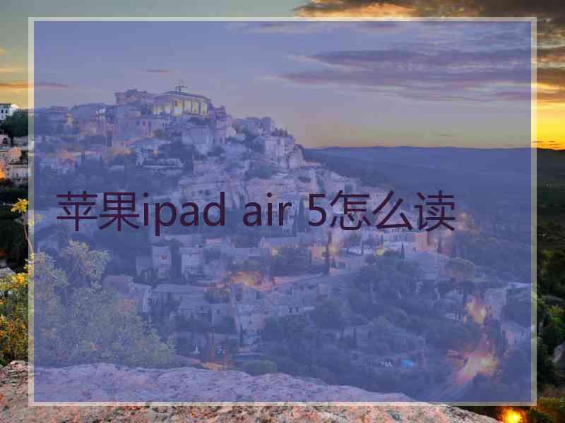 苹果ipad air 5怎么读