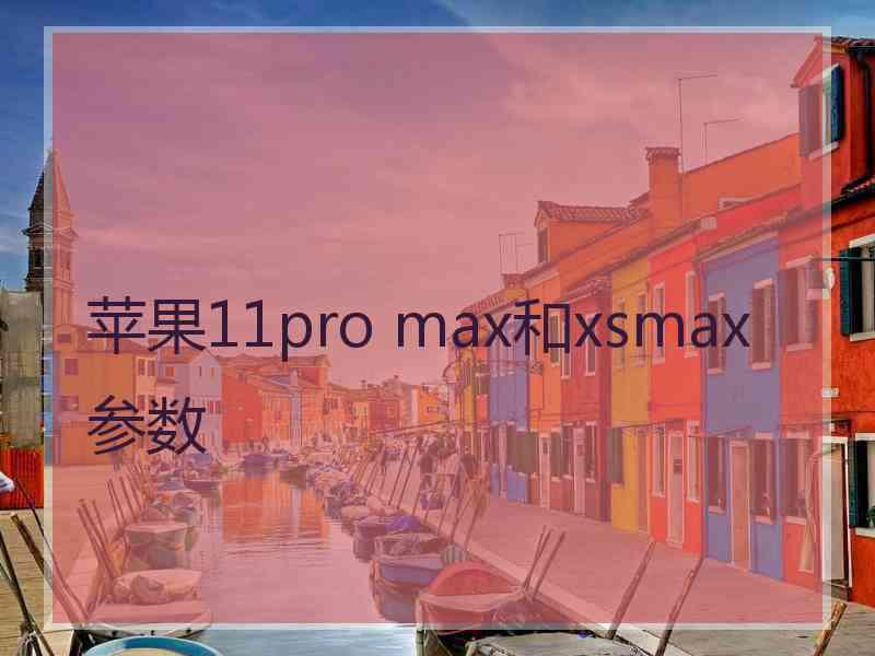 苹果11pro max和xsmax参数