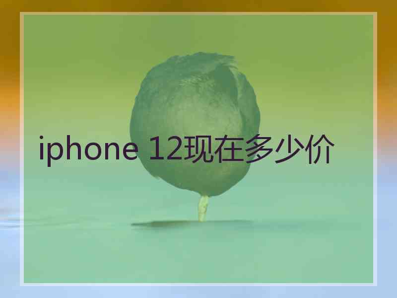 iphone 12现在多少价