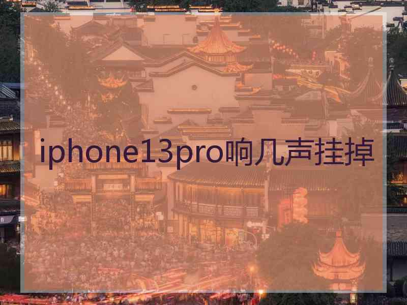 iphone13pro响几声挂掉