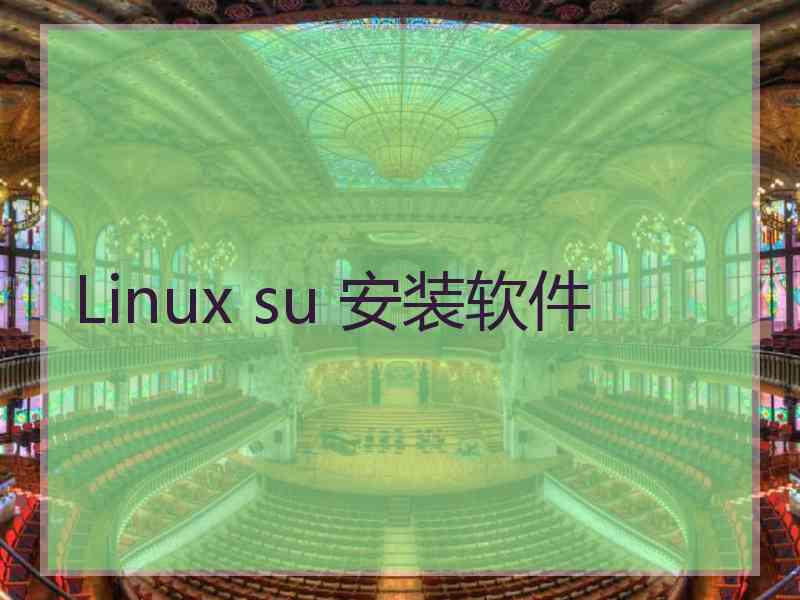 Linux su 安装软件