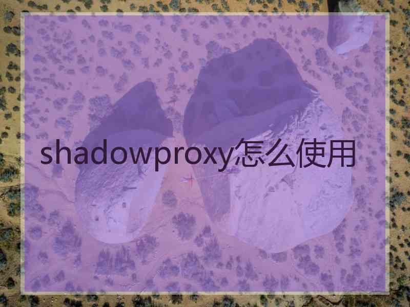 shadowproxy怎么使用