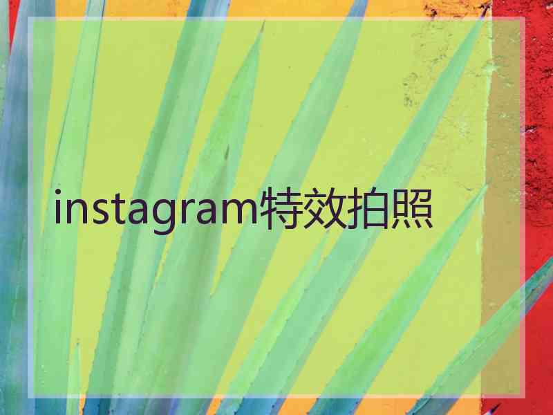 instagram特效拍照