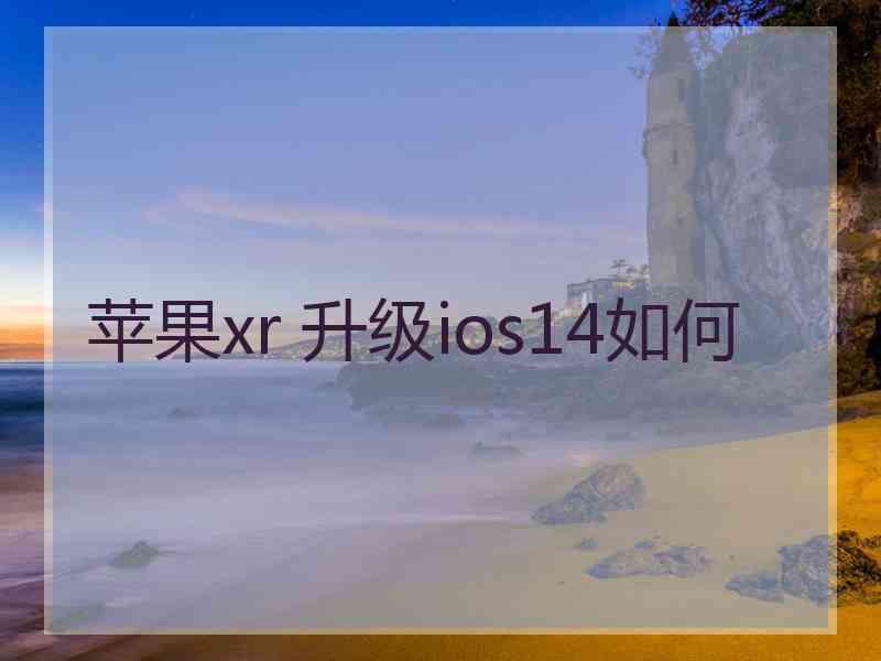 苹果xr 升级ios14如何