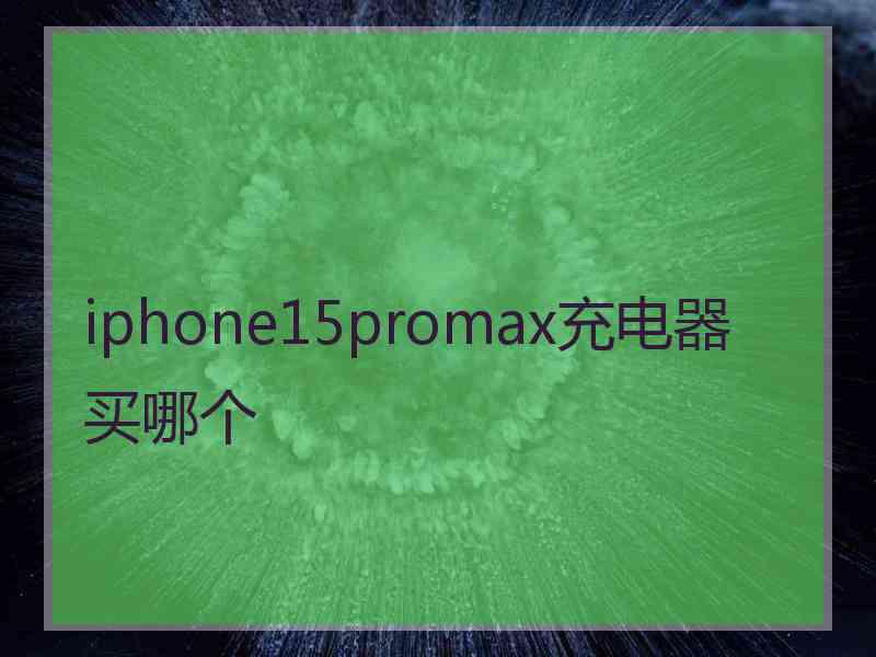 iphone15promax充电器买哪个