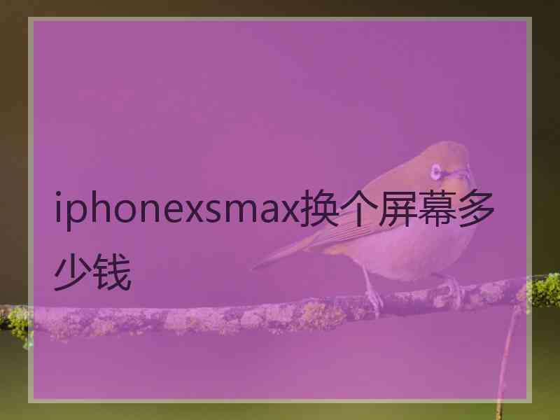 iphonexsmax换个屏幕多少钱